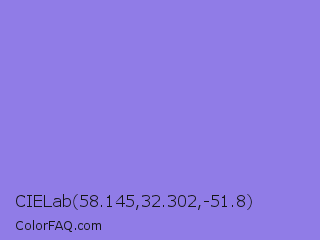 CIELab 58.145,32.302,-51.8 Color Image