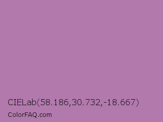 CIELab 58.186,30.732,-18.667 Color Image