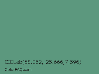 CIELab 58.262,-25.666,7.596 Color Image