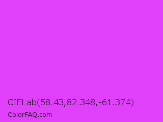 CIELab 58.43,82.348,-61.374 Color Image