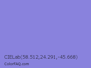 CIELab 58.512,24.291,-45.668 Color Image