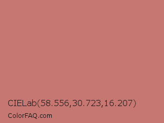 CIELab 58.556,30.723,16.207 Color Image