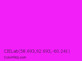 CIELab 58.693,92.693,-60.241 Color Image