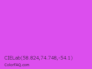 CIELab 58.824,74.748,-54.1 Color Image