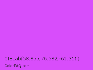 CIELab 58.855,76.582,-61.311 Color Image