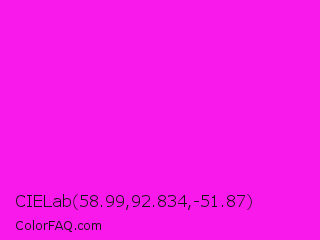 CIELab 58.99,92.834,-51.87 Color Image