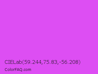 CIELab 59.244,75.83,-56.208 Color Image