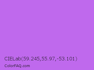 CIELab 59.245,55.97,-53.101 Color Image