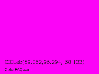 CIELab 59.262,96.294,-58.133 Color Image