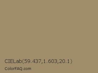 CIELab 59.437,1.603,20.1 Color Image