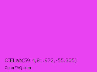 CIELab 59.4,81.972,-55.305 Color Image