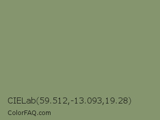 CIELab 59.512,-13.093,19.28 Color Image