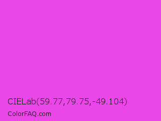 CIELab 59.77,79.75,-49.104 Color Image