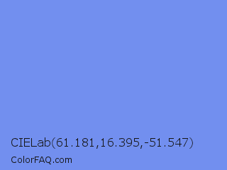CIELab 61.181,16.395,-51.547 Color Image