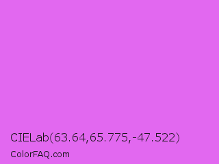 CIELab 63.64,65.775,-47.522 Color Image
