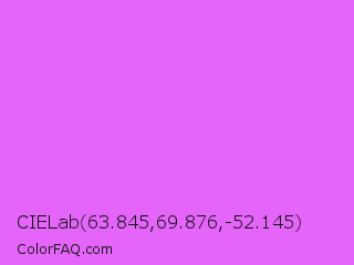 CIELab 63.845,69.876,-52.145 Color Image