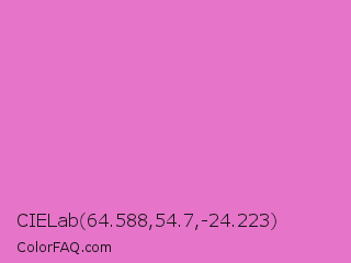 CIELab 64.588,54.7,-24.223 Color Image