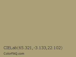 CIELab 65.321,-3.133,22.102 Color Image