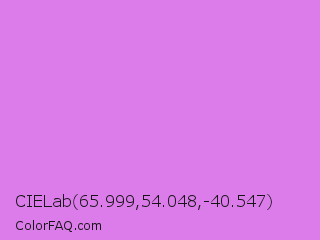 CIELab 65.999,54.048,-40.547 Color Image