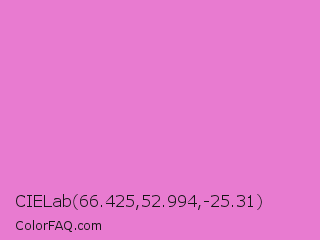 CIELab 66.425,52.994,-25.31 Color Image
