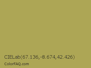 CIELab 67.136,-8.674,42.426 Color Image