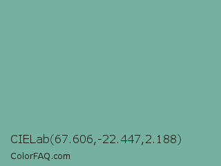 CIELab 67.606,-22.447,2.188 Color Image