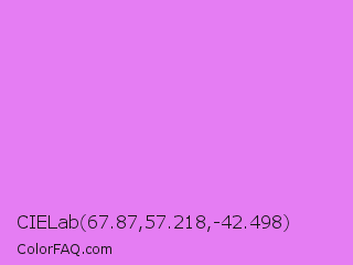 CIELab 67.87,57.218,-42.498 Color Image