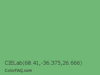 CIELab 68.41,-36.375,26.666 Color Image