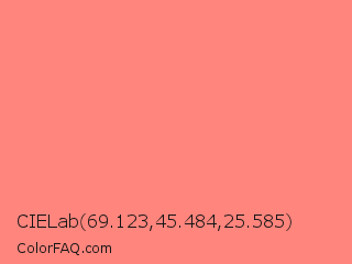 CIELab 69.123,45.484,25.585 Color Image