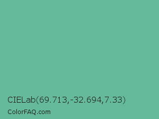 CIELab 69.713,-32.694,7.33 Color Image