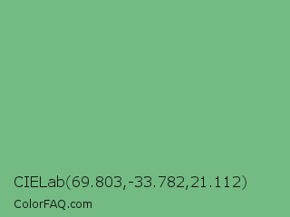 CIELab 69.803,-33.782,21.112 Color Image