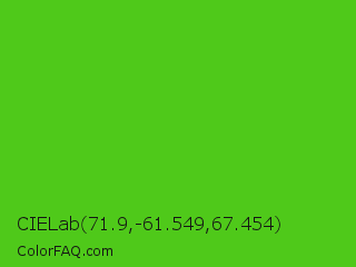 CIELab 71.9,-61.549,67.454 Color Image