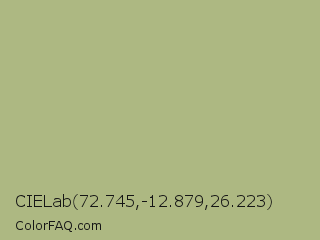 CIELab 72.745,-12.879,26.223 Color Image