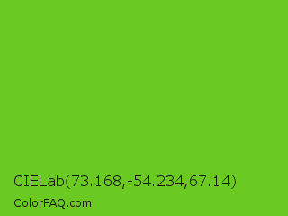CIELab 73.168,-54.234,67.14 Color Image