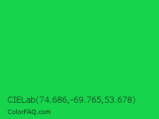 CIELab 74.686,-69.765,53.678 Color Image