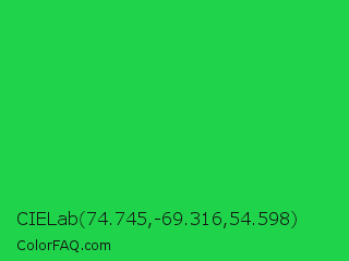 CIELab 74.745,-69.316,54.598 Color Image