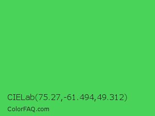 CIELab 75.27,-61.494,49.312 Color Image