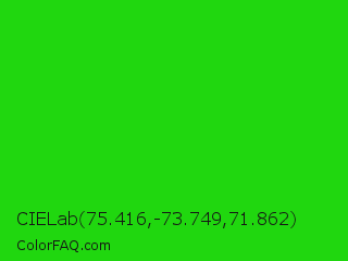 CIELab 75.416,-73.749,71.862 Color Image