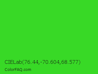 CIELab 76.44,-70.604,68.577 Color Image