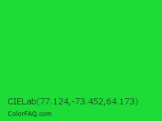 CIELab 77.124,-73.452,64.173 Color Image