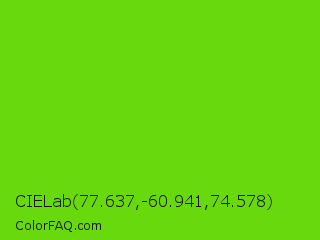 CIELab 77.637,-60.941,74.578 Color Image
