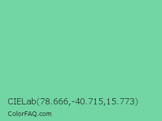 CIELab 78.666,-40.715,15.773 Color Image