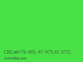 CIELab 79.455,-67.975,61.072 Color Image