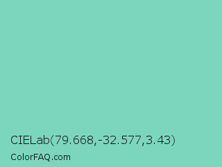 CIELab 79.668,-32.577,3.43 Color Image