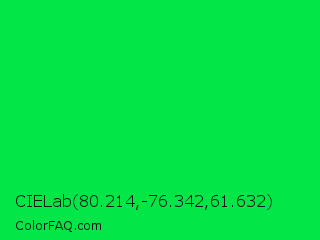CIELab 80.214,-76.342,61.632 Color Image