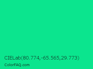 CIELab 80.774,-65.565,29.773 Color Image