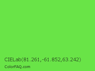 CIELab 81.261,-61.852,63.242 Color Image