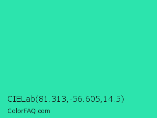 CIELab 81.313,-56.605,14.5 Color Image