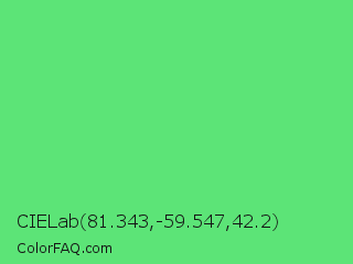 CIELab 81.343,-59.547,42.2 Color Image