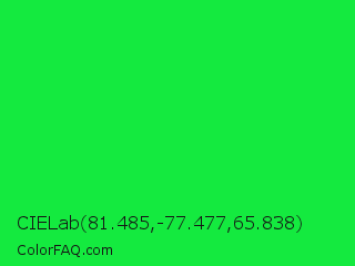 CIELab 81.485,-77.477,65.838 Color Image
